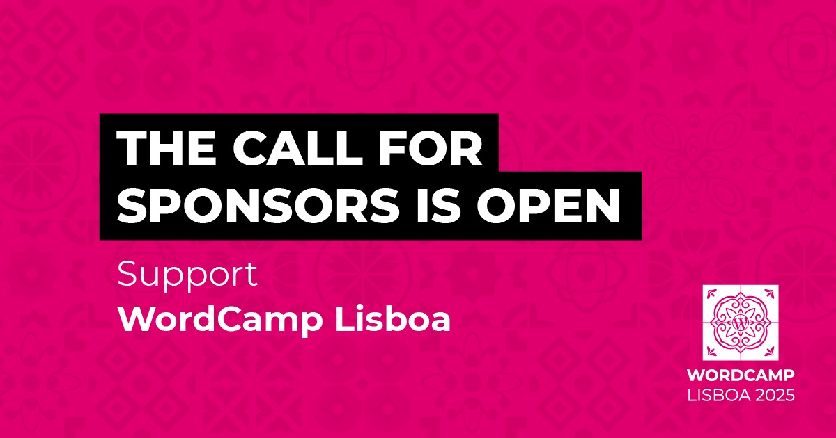 Call for sponsors is open - Support WordCamp Lisboa