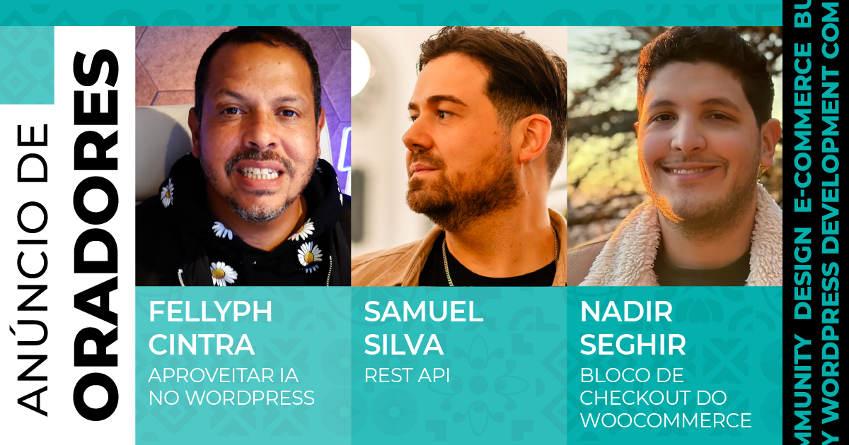 O nosso terceiro grupo de oradores