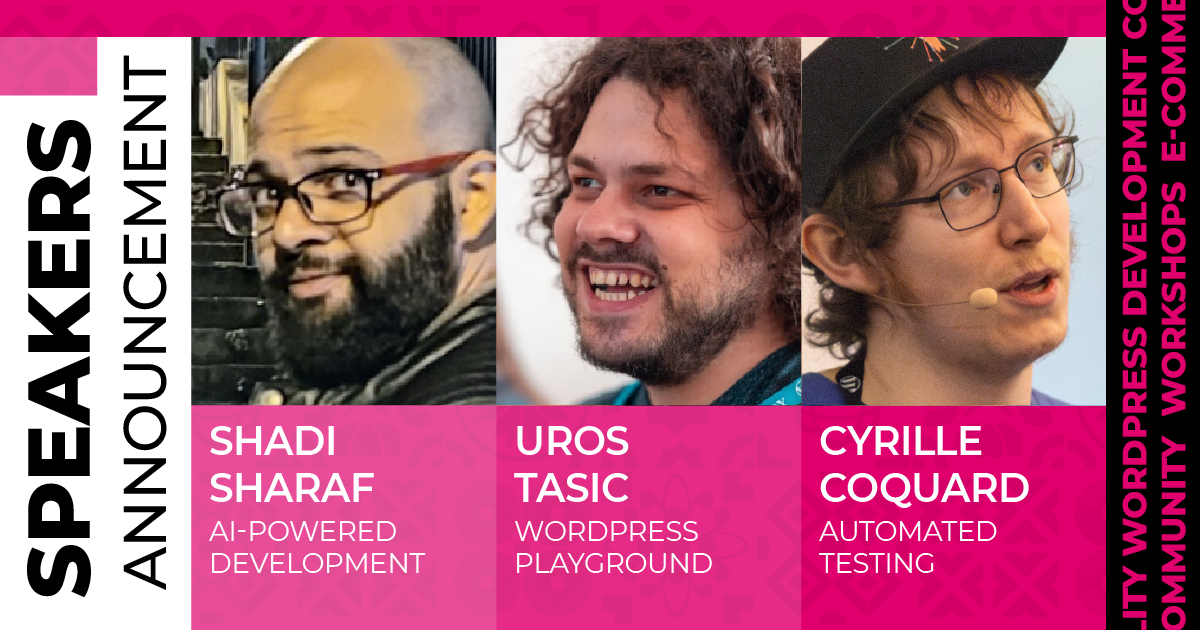 AI, Playground & Testing: meet our final speakers