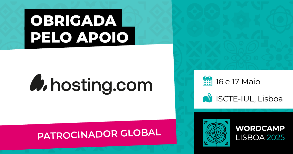 Obrigado ao nosso patrocinador: Hosting.com