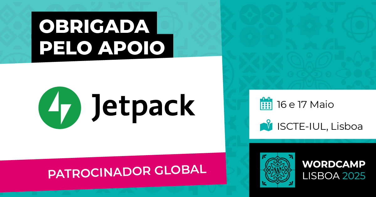 Obrigado ao nosso patrocinador: Jetpack