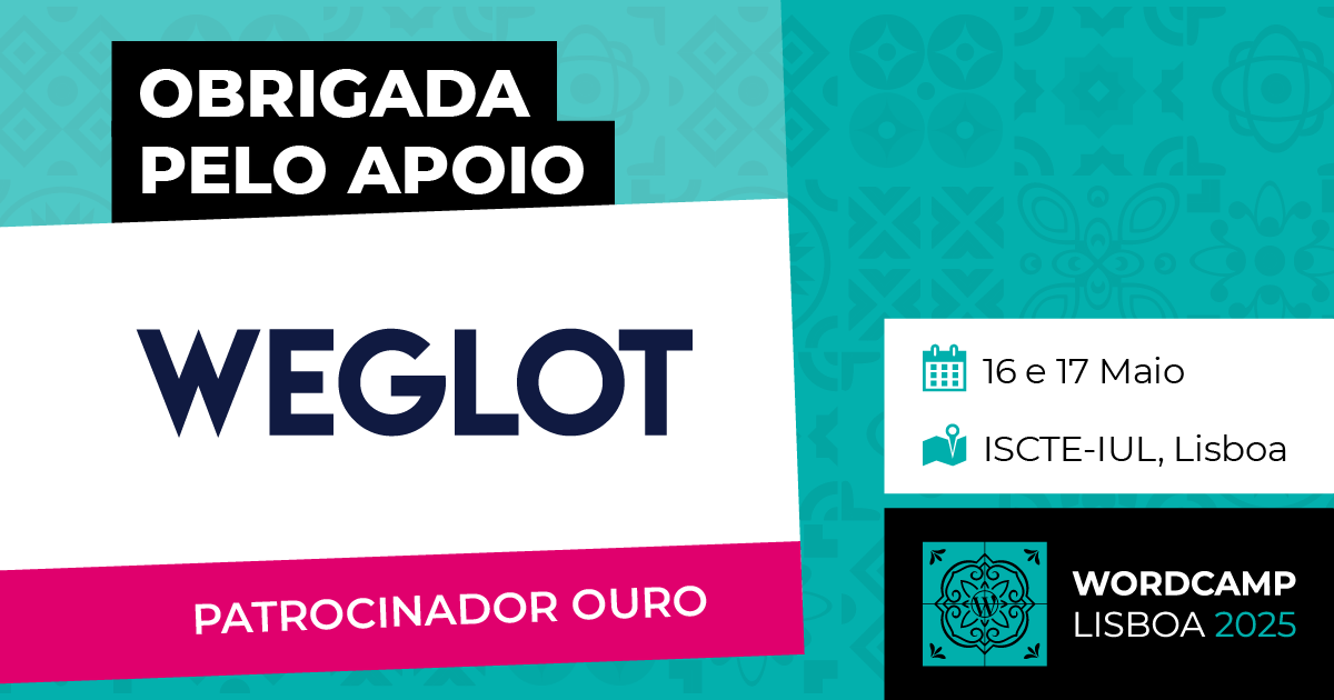 Obrigado ao nosso patrocinador: Weglot