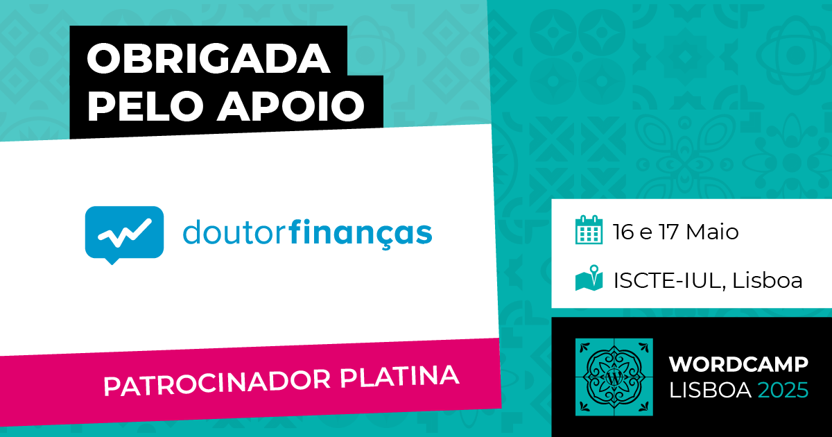 Obrigado ao nosso patrocinador: Doutor Finanças