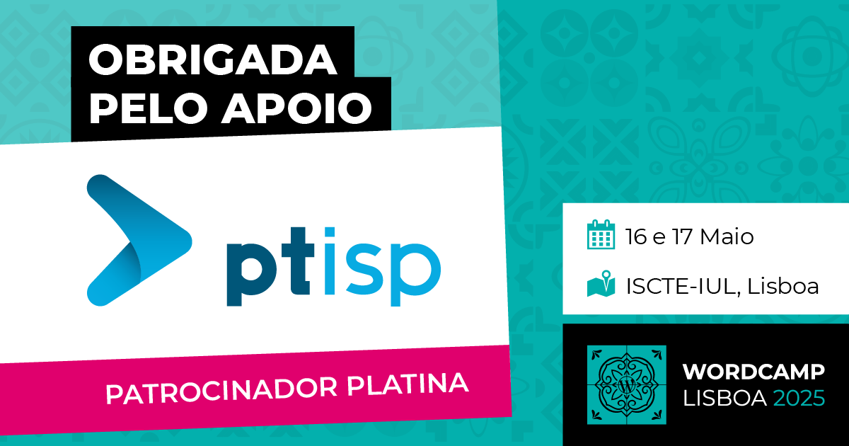 Obrigado ao nosso patrocinador: PTisp